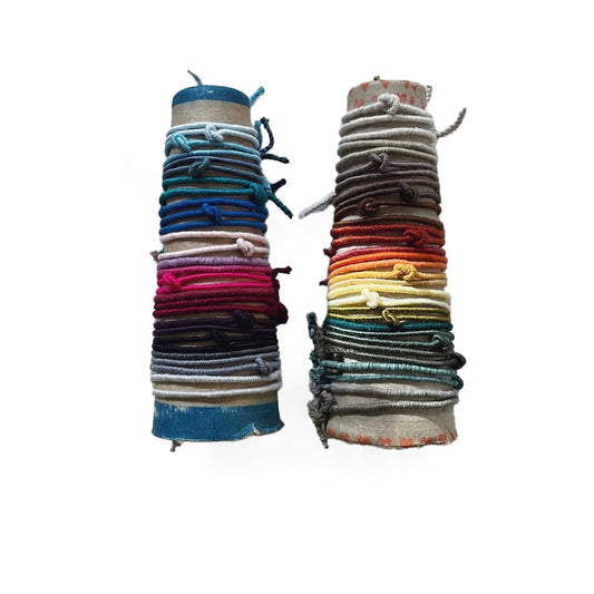 Single-Row Wool & Cotton Bracelet