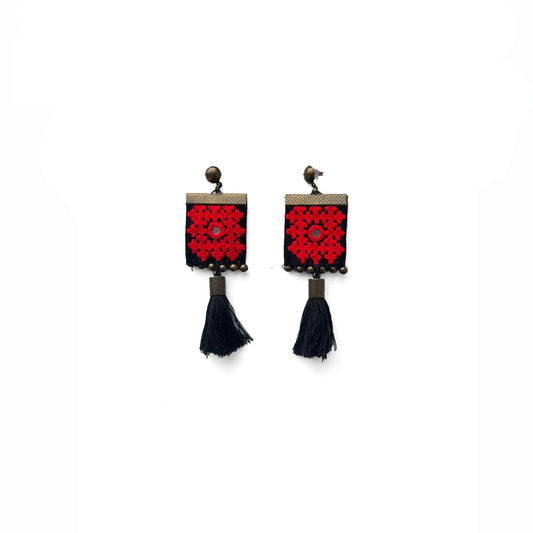 Embroidered Earrings