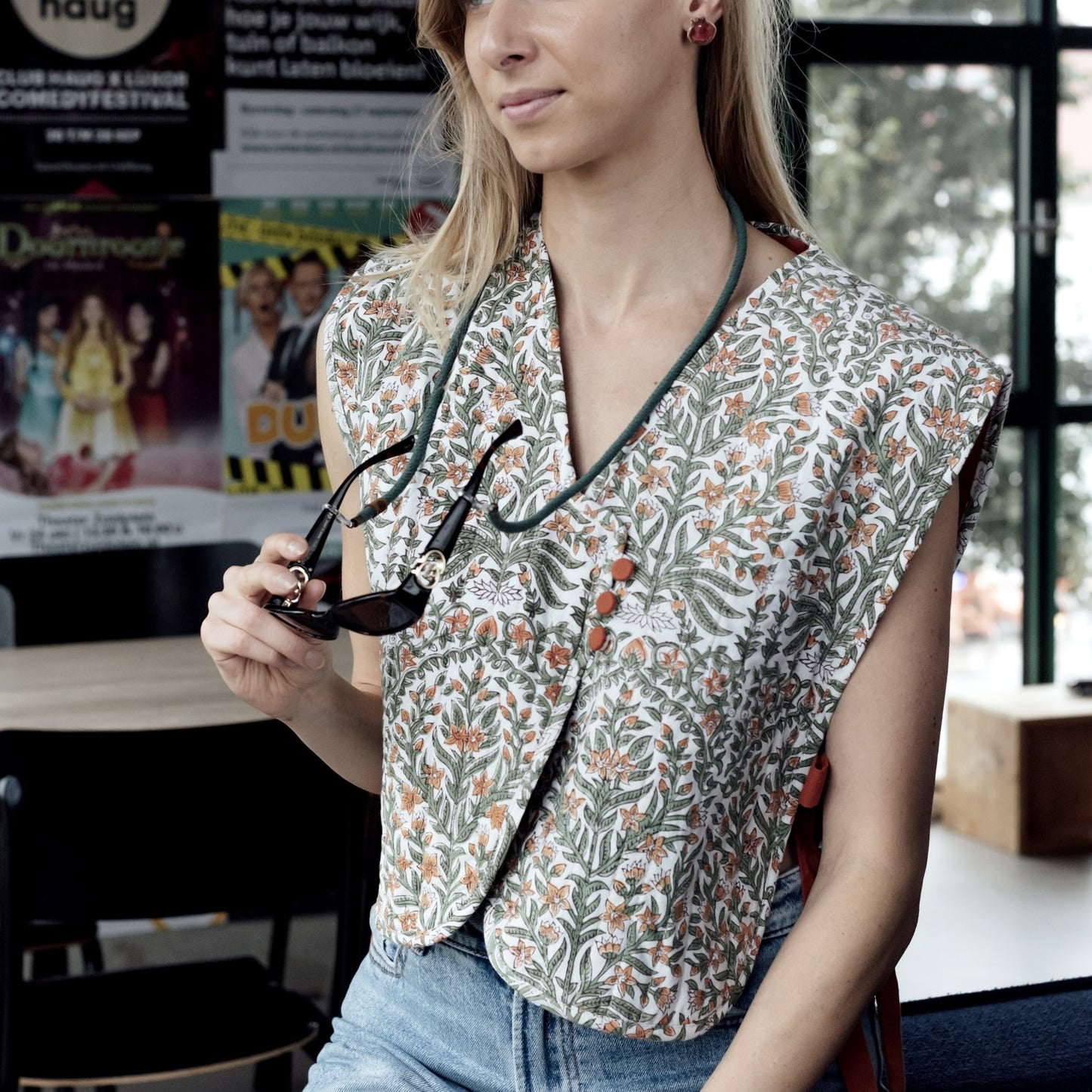 Quilted Side-Tie Reversible Vest