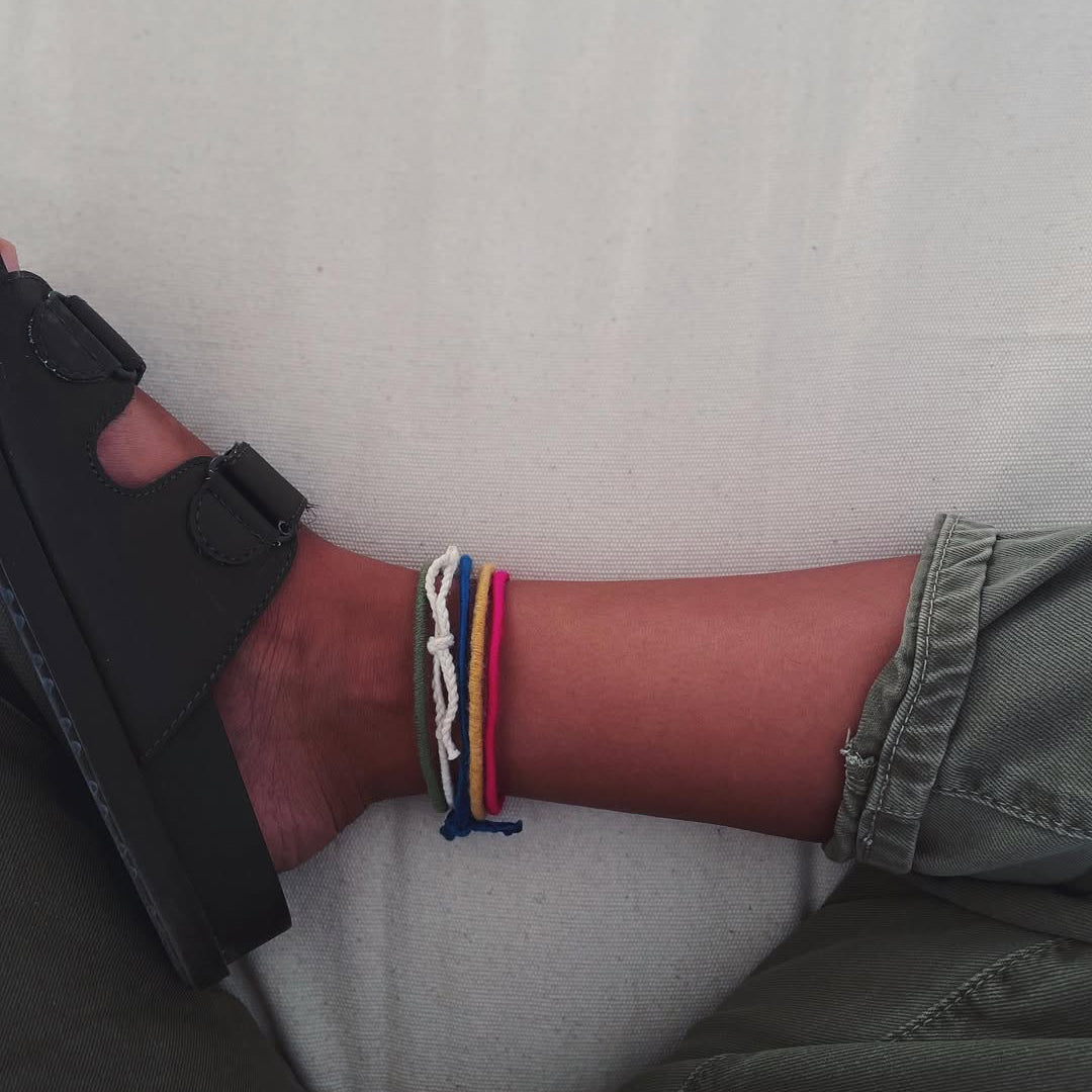 Wool & Cotton Bracelet-Anklet