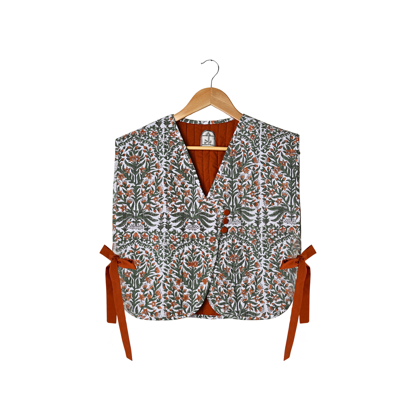 Quilted Side-Tie Reversible Vest