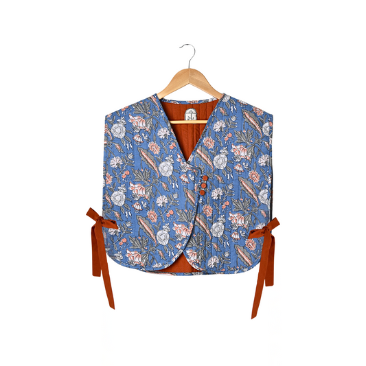 Quilted Side-Tie Reversible Vest